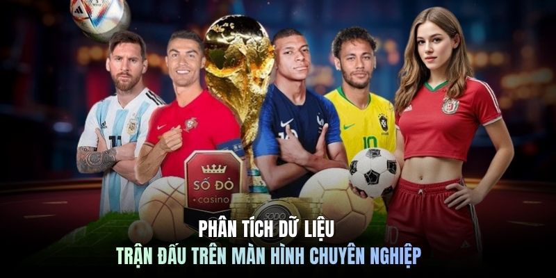 Phân tích dữ liệu trận đấu trên màn hình chuyên nghiệp