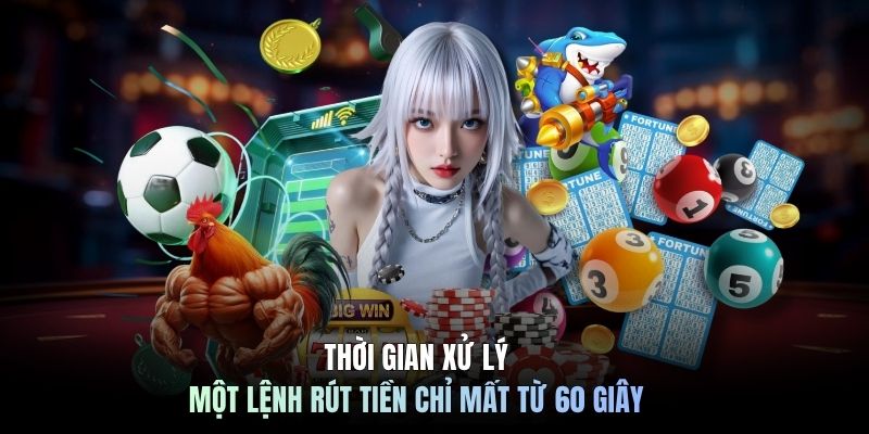 Thời gian xử lý một lệnh rút tiền chỉ mất từ 60 giây