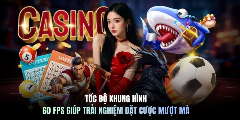 Tốc độ khung hình 60 FPS giúp trải nghiệm đặt cược mượt mà